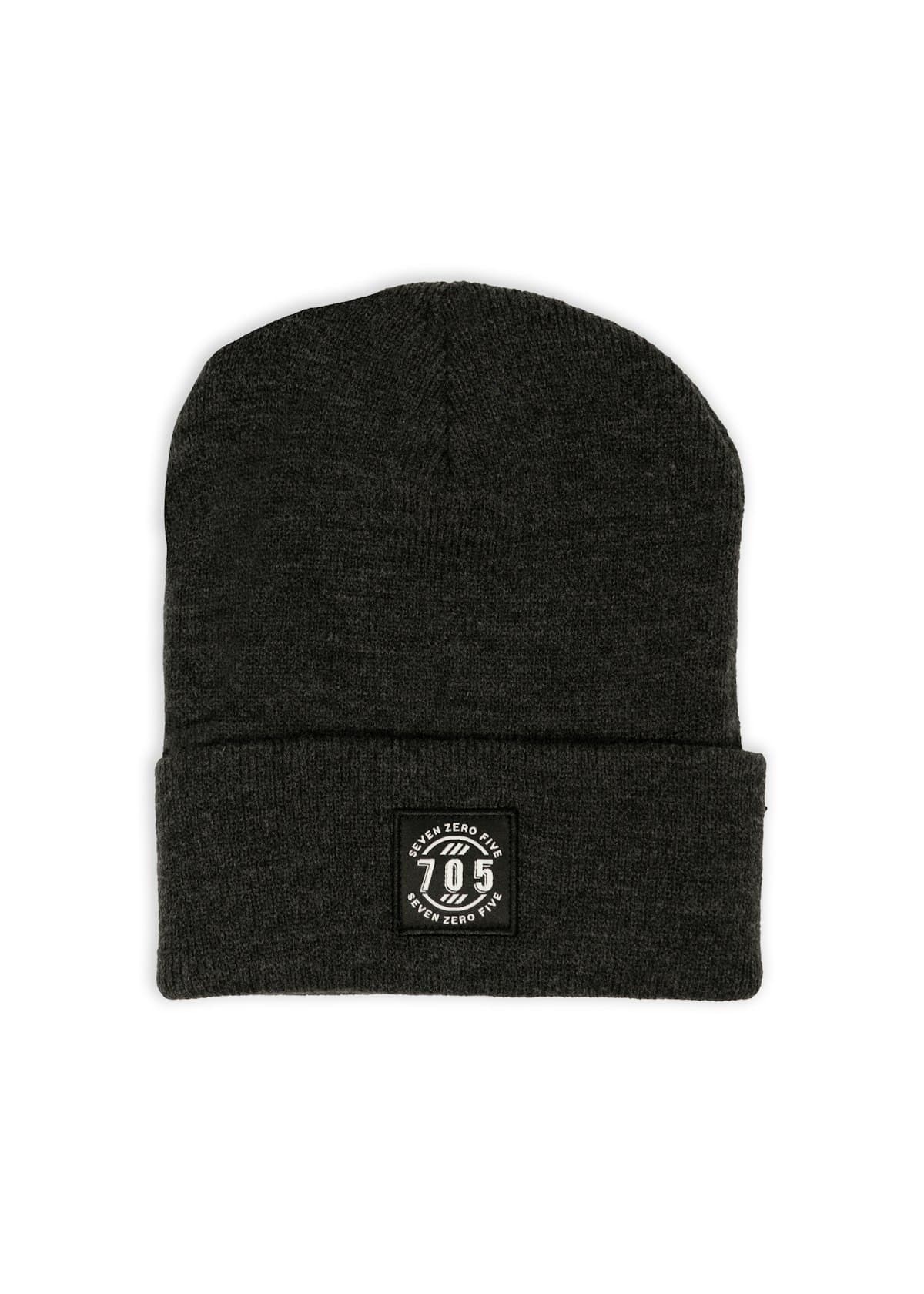 Charcoal ribbed beanie product shot