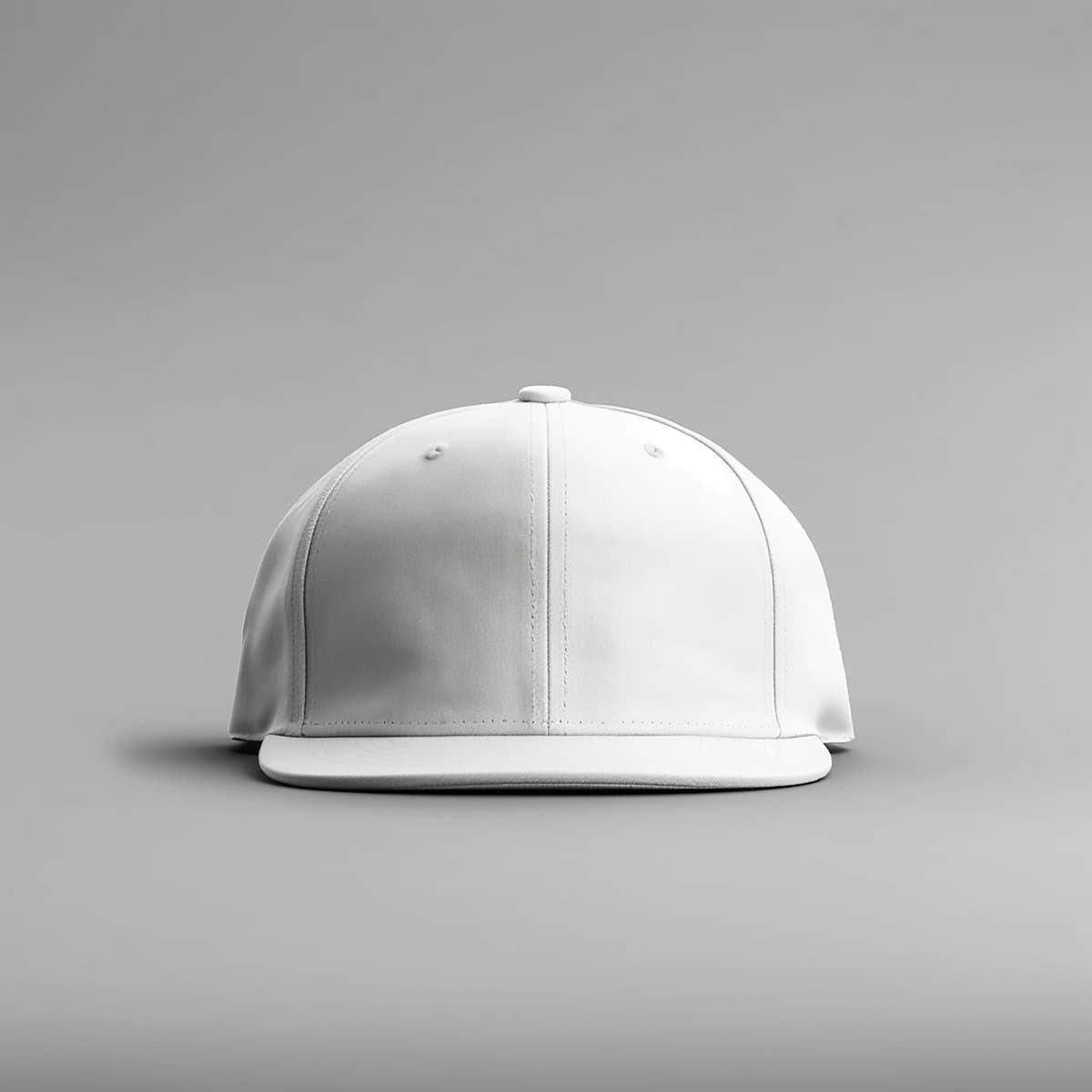 White snapback cap studio shot